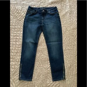 WHBM Skimmer Jeans w zip ankles sz 12